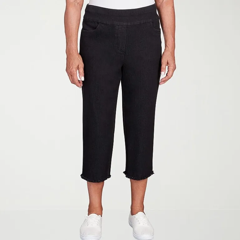 Alfred Dunner Classics Womens Mid Rise Capri Jean