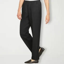 Alfred Dunner Classics Womens Straight Mid Rise Pull-On Pant