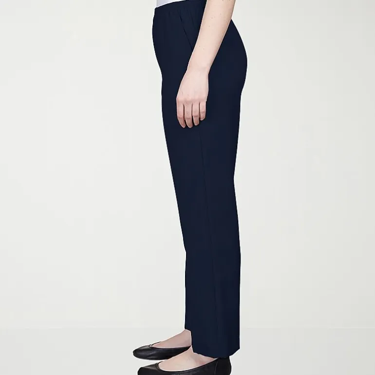 Alfred Dunner Classics Womens Straight Mid Rise Pull-On Pant