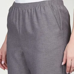 Alfred Dunner Classics Womens Straight Mid Rise Pull-On Pant