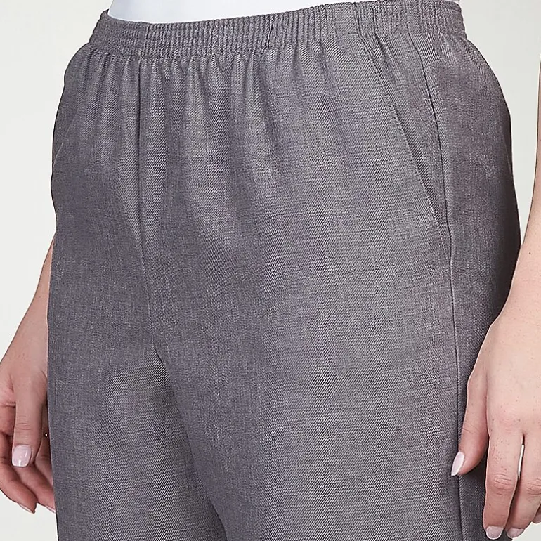 Alfred Dunner Classics Womens Straight Mid Rise Pull-On Pant