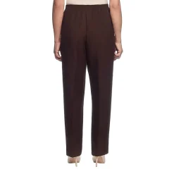 Alfred Dunner Classics Womens Straight Mid Rise Pull-On Pant