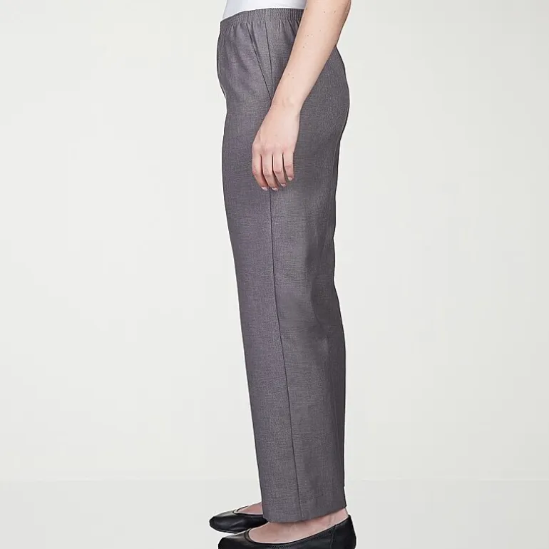 Alfred Dunner Classics Womens Straight Mid Rise Pull-On Pant
