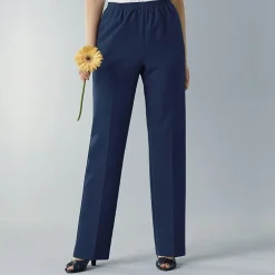Alfred Dunner Classics Womens Straight Mid Rise Pull-On Pant