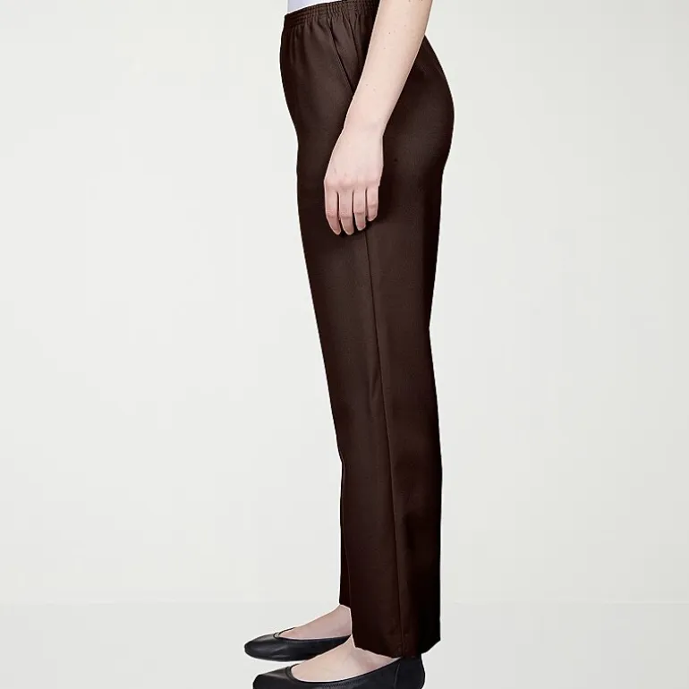 Alfred Dunner Classics Womens Straight Mid Rise Pull-On Pant