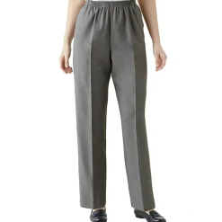 Alfred Dunner Classics Womens Straight Mid Rise Pull-On Pant