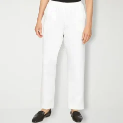 Alfred Dunner Classics Womens Straight Mid Rise Pull-On Pant