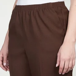 Alfred Dunner Classics Womens Straight Mid Rise Pull-On Pant
