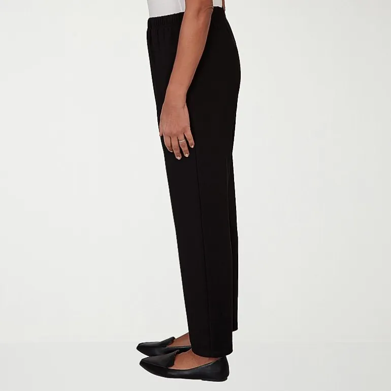 Alfred Dunner Classics Womens Mid Rise Soft Knit Pull-On Pant