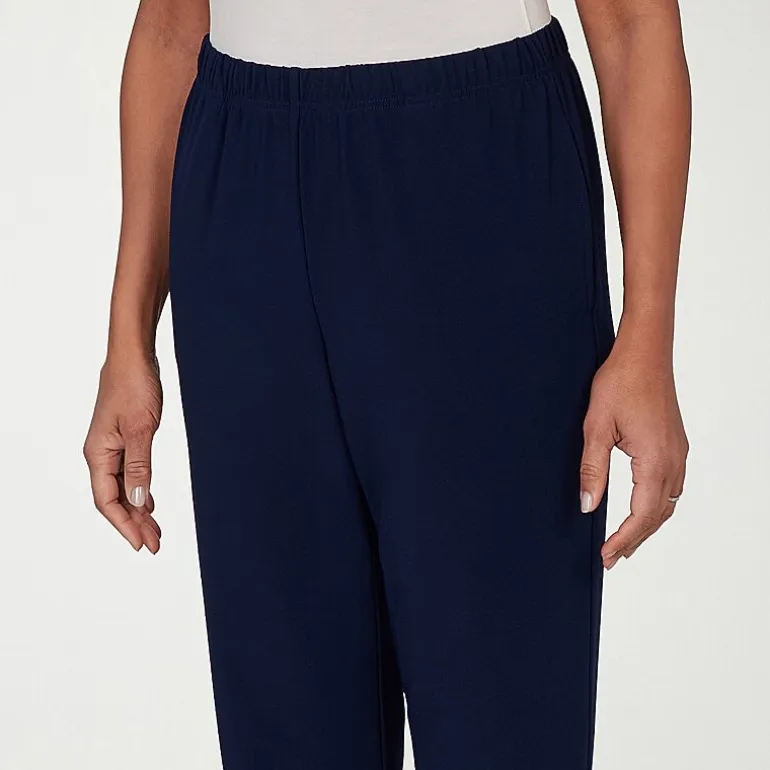 Alfred Dunner Classics Womens Mid Rise Soft Knit Pull-On Pant