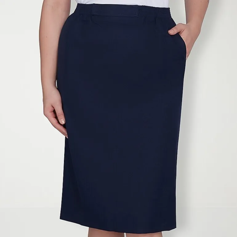 Alfred Dunner Classics Womens Mid Rise Pencil Skirt