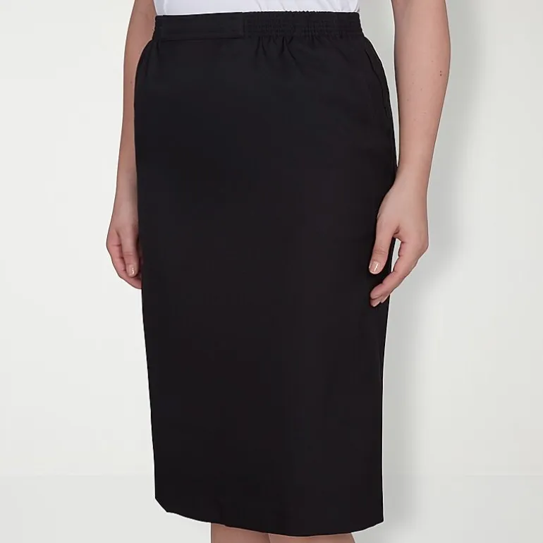 Alfred Dunner Classics Womens Mid Rise Pencil Skirt