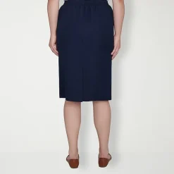 Alfred Dunner Classics Womens Mid Rise Pencil Skirt