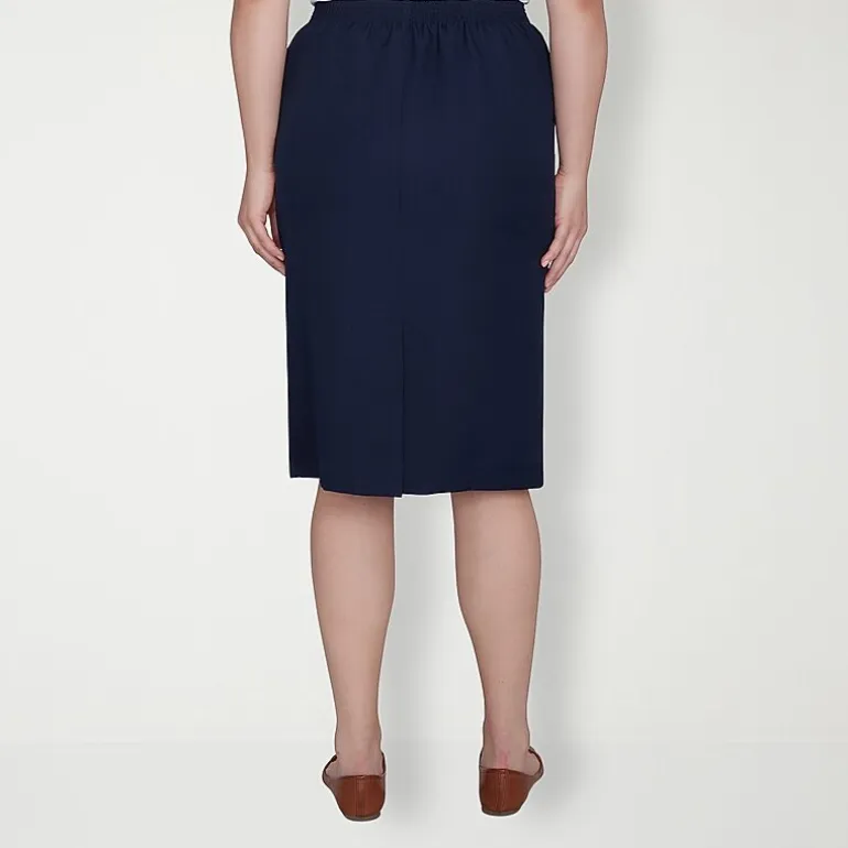 Alfred Dunner Classics Womens Mid Rise Pencil Skirt