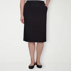 Alfred Dunner Classics Womens Mid Rise Pencil Skirt
