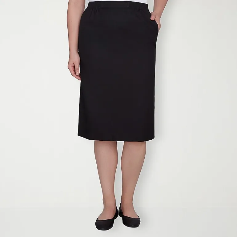 Alfred Dunner Classics Womens Mid Rise Pencil Skirt