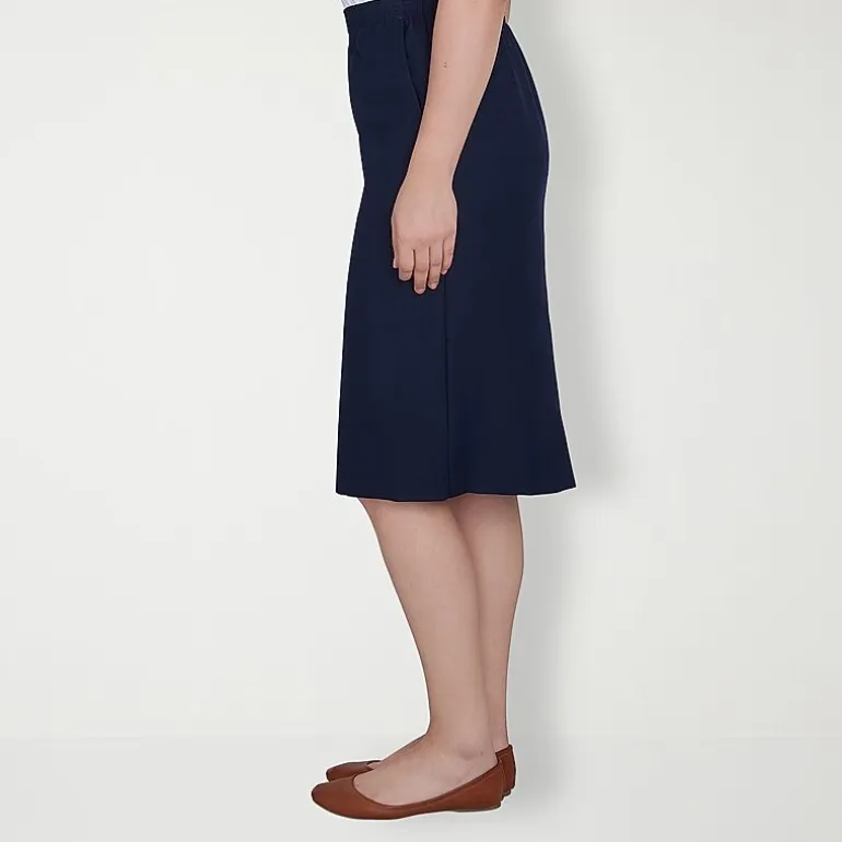 Alfred Dunner Classics Womens Mid Rise Pencil Skirt