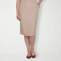 Alfred Dunner Classics Womens Mid Rise Pencil Skirt