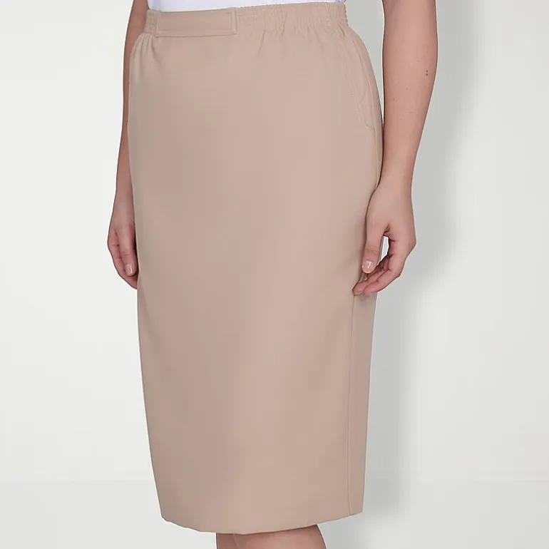 Alfred Dunner Classics Womens Mid Rise Pencil Skirt