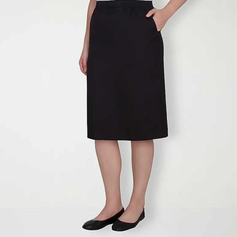 Alfred Dunner Classics Womens Mid Rise Pencil Skirt