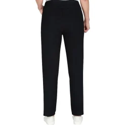 Alfred Dunner Classics Womens Mid Rise Stretch Fabric Straight Leg Jean
