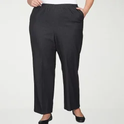 Alfred Dunner Classics Womens Plus Straight Pull-On Pants