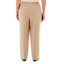 Alfred Dunner Classics Womens Plus Straight Pull-On Pants