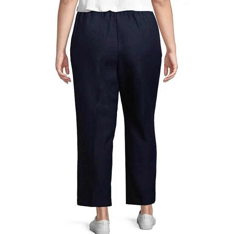 Alfred Dunner Classics Womens Plus Straight Pull-On Pants