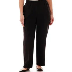 Alfred Dunner Classics Womens Plus Straight Pull-On Pants