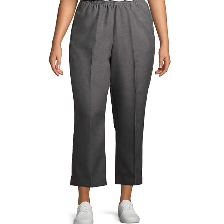 Alfred Dunner Classics Womens Plus Straight Pull-On Pants