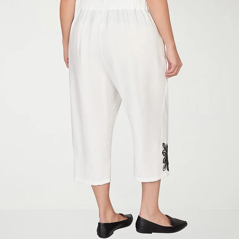 Alfred Dunner Crowd Pleaser Womens Plus Straight Capri Pant