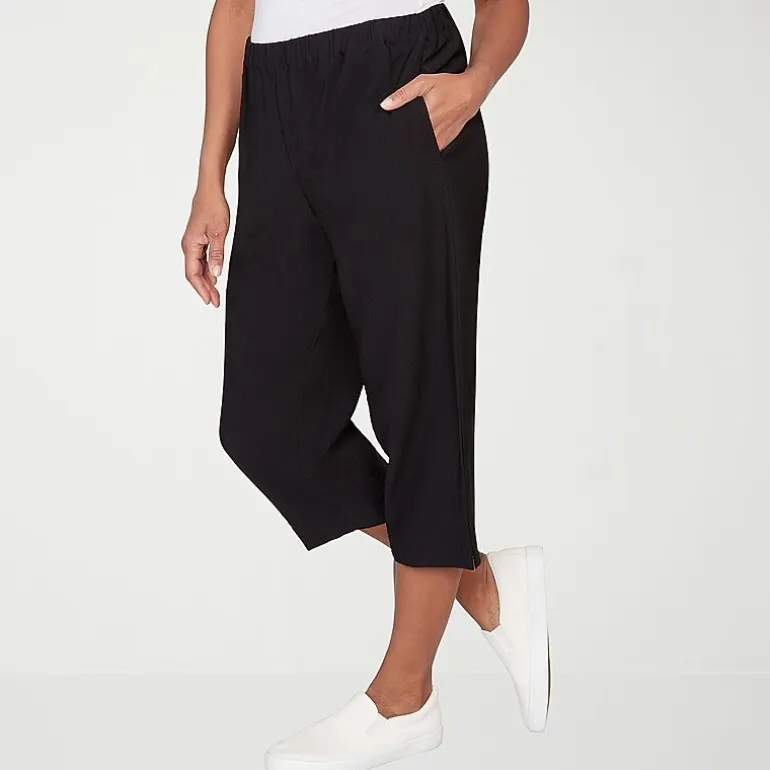 Alfred Dunner Crowd Pleaser Womens Straight Capri Pant