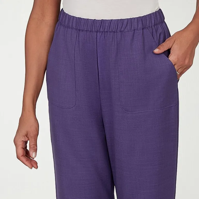 Alfred Dunner Grand Bazaar Womens Straight Mid Rise Pull-On Pant