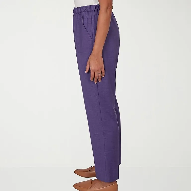 Alfred Dunner Grand Bazaar Womens Straight Mid Rise Pull-On Pant