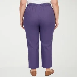 Alfred Dunner Grand Bazaar Womens Straight Mid Rise Pull-On Pant