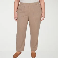 Alfred Dunner Grand Bazaar Womens Straight Mid Rise Pull-On Pant