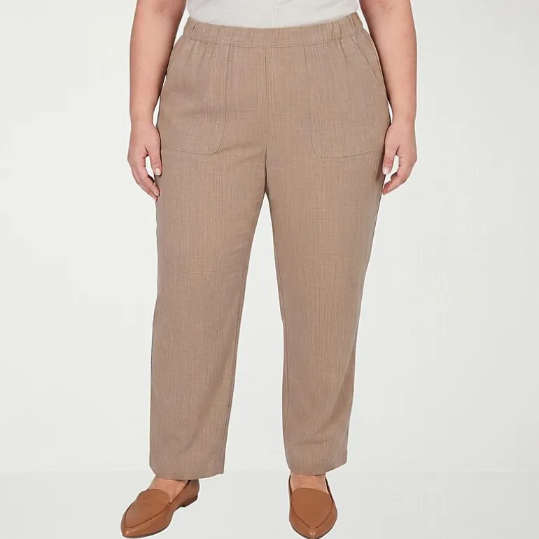 Alfred Dunner Grand Bazaar Womens Straight Mid Rise Pull-On Pant