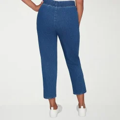 Alfred Dunner Hilton Head Womens Stretch Fabric Straight Leg Jean