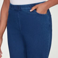 Alfred Dunner Indigo Girls Womens Mid Rise Straight Leg Jean