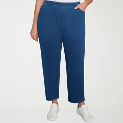 Alfred Dunner Inidigo Girls Womens Mid Rise Straight Leg Jean