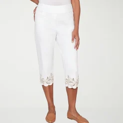 Alfred Dunner Natural Wonder Womens Straight Capri Pant