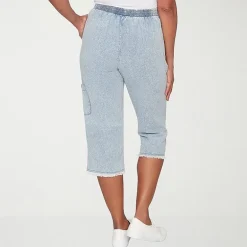 Alfred Dunner Out Of The Blue Womens Straight Capri Pant