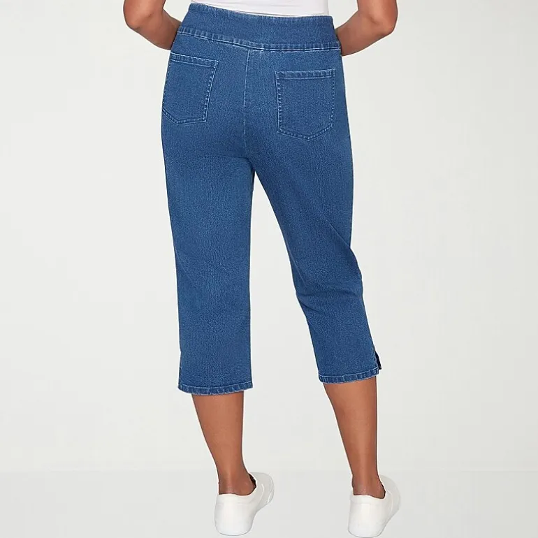 Alfred Dunner Port Side Womens Straight Capri Pant