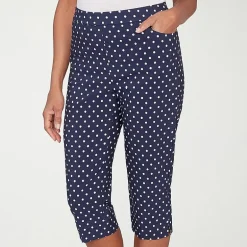 Alfred Dunner Port Side Womens Straight Capri Pant