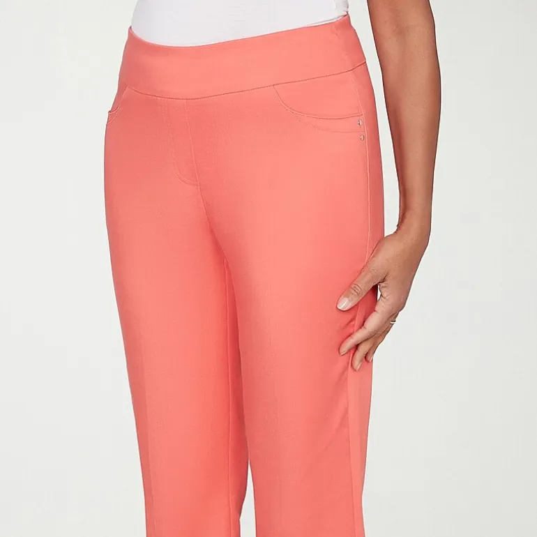 Alfred Dunner Resort Living Womens Straight Capri Pant