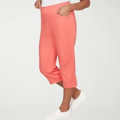 Alfred Dunner Resort Living Womens Straight Capri Pant