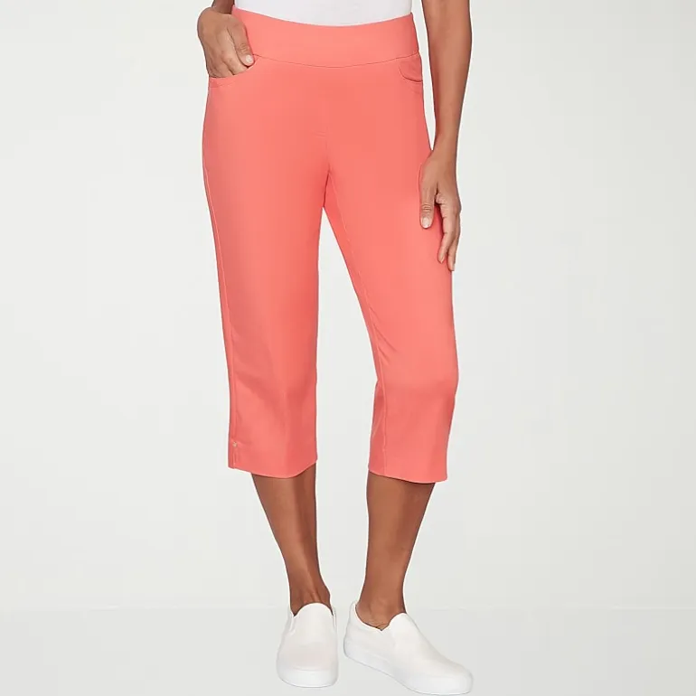 Alfred Dunner Resort Living Womens Straight Capri Pant