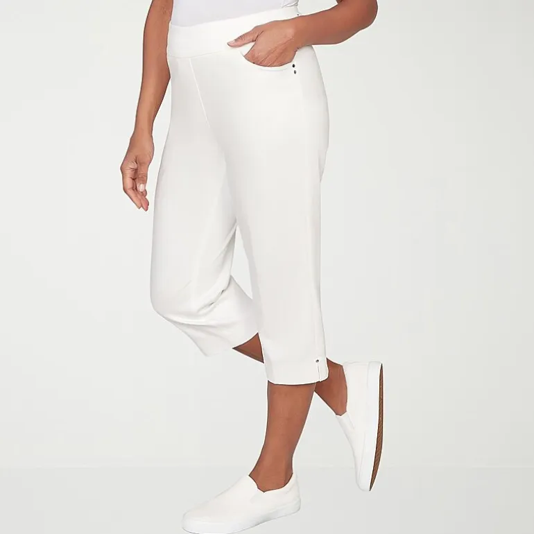 Alfred Dunner Resort Living Womens Straight Capri Pant