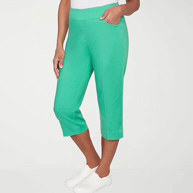 Alfred Dunner Resort Living Womens Straight Capri Pant
