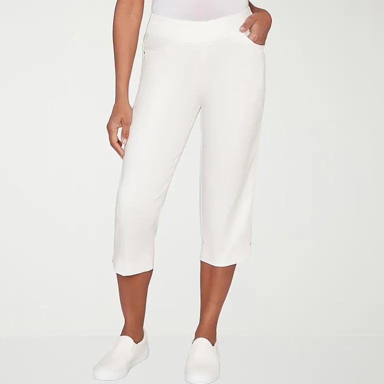 Alfred Dunner Resort Living Womens Straight Capri Pant
